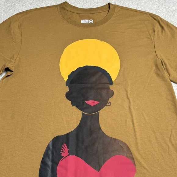 Target Black History Month T Shirt Adult M Queen Goddess Yellow Black Girl Magic - Picture 4 of 5